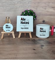 Aile Hekimi Hediye Seti Kupa Bardak T Kulplu, Dekoratif Taş, Anahtarlık Doktora Tıp Bayramı Hediyesi (Model 1)