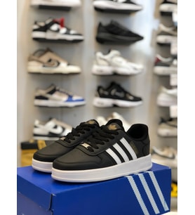 Yeni Sezon Full Beyaz Günlük Spor Ayakkabı - İthal Sneaker (Siyah - Beyaz)