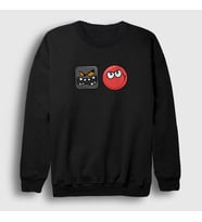 Presmono Unisex Beyaz Evil Square Oyun Red Ball Sweatshirt 358212tt (Siyah)