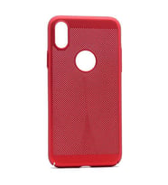 İphone X / İphone XS Kılıf Silikon Delikli Rubber Kılıf (Kırmızı)