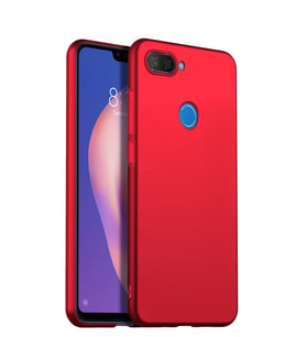 Microsonic Matte Silicone Xiaomi Mi 8 Lite Kılıf (Kırmızı)