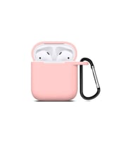Apple Airpods Askılı Silikon Mat Kılıf (Pembe)