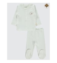 Civil Baby Bebek Organik Pijama Takımı 0-6 Ay Ekru (Ekru)