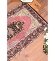 EVDEYA Dijital Baskılı Yıkanabilir Hediyelik Klasik Namazlık Seccade 70x130cm, SECCADE-33-KAHVERENGİ, (Kırmızı)