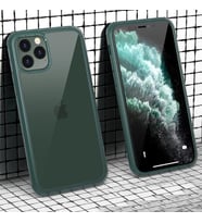 iPhone 11 Pro Max Kılıf Ön Arka Tam Kapatan Premium 360 Tam Koruma Lüx Kapak (Yeşil)