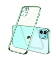 Uyumlu Model Apple iPhone 11 Kılıf Mat Elektroplatin Kaplama Kapak (Yeşil)