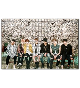 Cakapuzzle Kore Pop Grubu BTS  Puzzle Yapboz MDF (Ahşap) (1000 Parça)