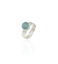 Kadir Jewellery 925 Ayar Gümüş Kaplama Zirkon Taşlı Ayarlanabilir Kadın Minimal Yüzük (Açık Mavi)