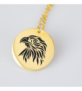 Kişiye Özel 925 Ayar Gümüş Kartal Kolye (Gold)