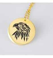 Kişiye Özel 925 Ayar Gümüş Kartal Kolye (Gold)