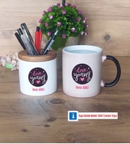Love Yourself Kalemlik, Kupa Bardak T Kişiye Özel Hediye (Model 3)