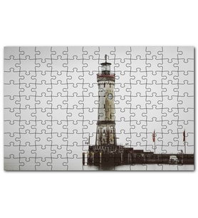 Cakapuzzle Deniz Feneri ve Sisli Deniz Puzzle Yapboz MDF (Ahşap) (255 Parça)