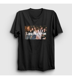 Presmono Unisex Beyaz Le sserafim K Pop T-Shirt 438447tt (Siyah)