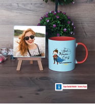 Kadın Öğretmene Hediye Fotoğraflı Dekoratif Taş, Kupa Bardak Beyaz Hediye (Model 13)