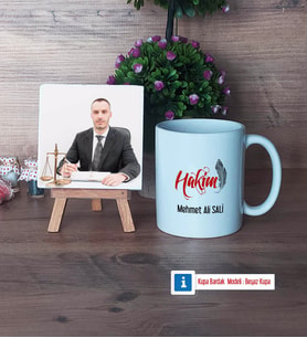 Hakim Fotoğraflı Dekoratif Taş, Kupa Bardak Beyaz Hediye (Model 1)