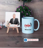 Hakim Fotoğraflı Dekoratif Taş, Kupa Bardak Beyaz Hediye (Model 1)
