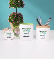 Mekatronik Mühendisi Kupa Bardak Kırmızı Kalemlik ve Anahtarlık (Model 8)