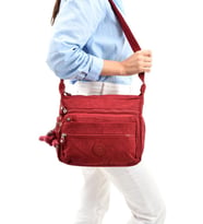 Klinkır Omuz Çantası Çapraz Askılı Postacı Çanta Çok Cepli Günlük Kullanıma Uygun 30*23 Cm (Bordo)