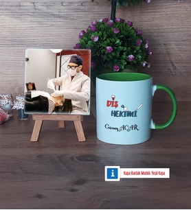 Diş Hekimi Fotoğraflı Dekoratif Taş, Kupa Bardak Beyaz HediyeDiş Hekimine Diş Hekimleri Günü Hediyesi (Model 14)