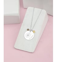 Else Silver Kişiye Özel Doğum Taşı Sallantılı İsimli Gümüş Kolye (Gümüş)