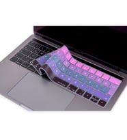 MacBook Pro TouchBar Klavye Koruyucu A1706 1989 2159 A1707 1990 Türkçe Ombre (Pembe-Mavi)