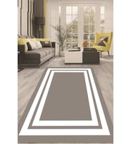 Dijital Kaymaz Taban Yıkanabilir Modern Renkli Salon Halısı Mutfak Halısı Yolluk ND-HT-1263 (Gri)