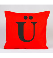 Ü Harfli Yastık (Turuncu)