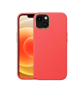 Uyumlu Model Apple iPhone 13 Mini Kılıf Deri Natura Kapak (Kırmızı)