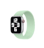 Uyumlu Model Apple Watch 7 8 45mm Kordon Medium Örgü Solo Loop Kordon 32 (Açık Yeşil)