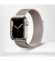 Apple Watch 7/8/9 41mm Kordon Milano Loop Metal Kordon (Siy.Byz.Kareli Dsn.)