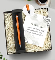 Hediye Kutusunda Kişiye Özel Touch Pen (Turuncu)