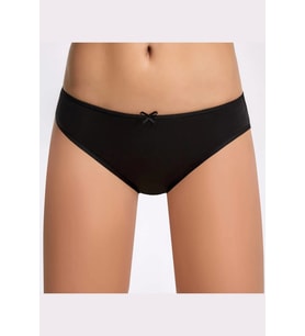 Likralı Fiyonklu Kadın Bikini Külot   10 Adet (Siyah)