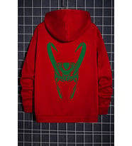Unisex Floki Baskılı Sweatshirt (Kırmızı)