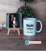 Diyaliz Teknikeri Fotoğraflı Dekoratif Taş, Kupa Bardak Beyaz Hediye (Model 1)
