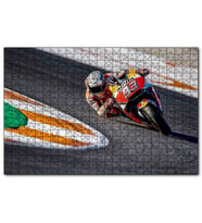 Cakapuzzle Honda Repsol Turuncu Kırmızı Motorsiklet  Puzzle Yapboz MDF (Ahşap) (500 Parça)