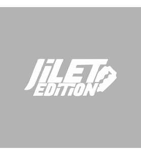 Jilet Edition Araba Sticker siyah 15x6 CM (Beyaz)