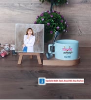 Sosyal Bilgiler Öğretmeni Fotoğraflı Dekoratif Taş, Kupa Bardak Beyaz Hediye (Model 8)