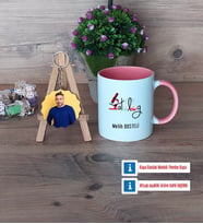 Patolog Kupa Bardak Beyaz ve Fotoğraflı Ahşap Anahtarlık Hediye (Model 6)