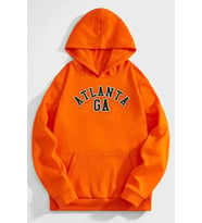 Unisex Atlanta Baskılı Sweatshirt (Turuncu)