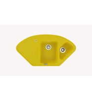 POLEX Cristalüx Granit Evye P-CR1 Tezgah Altı Ve Tezgah Üstü Mutfak Evyesi 104,5x57cm (Sarı)