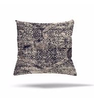 Patchwork Çiçek Desen Etnik Gizli Fermuarlı Yastık Kılıfı Kırlent Kılıfı Koltuk Yastık Kılıfı  (Bej - Kahverengi)