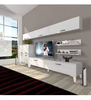 Decoraktiv Eko 8 Slm Std Silver Tv Ünitesi Tv Sehpası (Beyaz)
