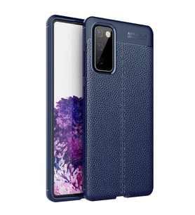 Samsung Galaxy S20 FE Kılıf Deri Görünümlü Slim Silikon (Lacivert)