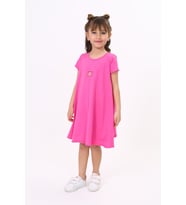 Toontoy Kız Çocuk Elbise (Koyu Mor)