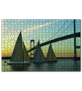Cakapuzzle  Rhode Island Köprü Yelkenliler  Puzzle Yapboz MDF (Ahşap) (255 Parça)