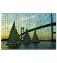 Cakapuzzle  Rhode Island Köprü Yelkenliler  Puzzle Yapboz MDF (Ahşap) (255 Parça)