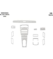 Meriç® Mercedes ML 320 CDI Ön Torpido Kaplama Maun 15 Parça 2010-› (Alüminyum)
