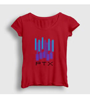 Presmono Kadın Sarı Ptx Pentatonix T-Shirt 75313tt (Kırmızı)