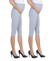 LuvmaBelly MYRA8003-8004-8010 Beli Ayarlanabilir Hamile Tayt Setli (Gri)
