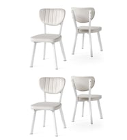 Star Demir Mutfak Sandalyesi 4 Lü Set  (Krem)